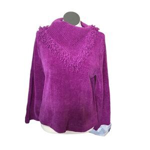 Designers Studio Original Womens Medium M Vintage Chenille Knit Pullover Sweater